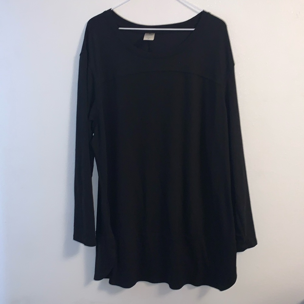 Black Terra & Sky Tunic Shirt Size 1X